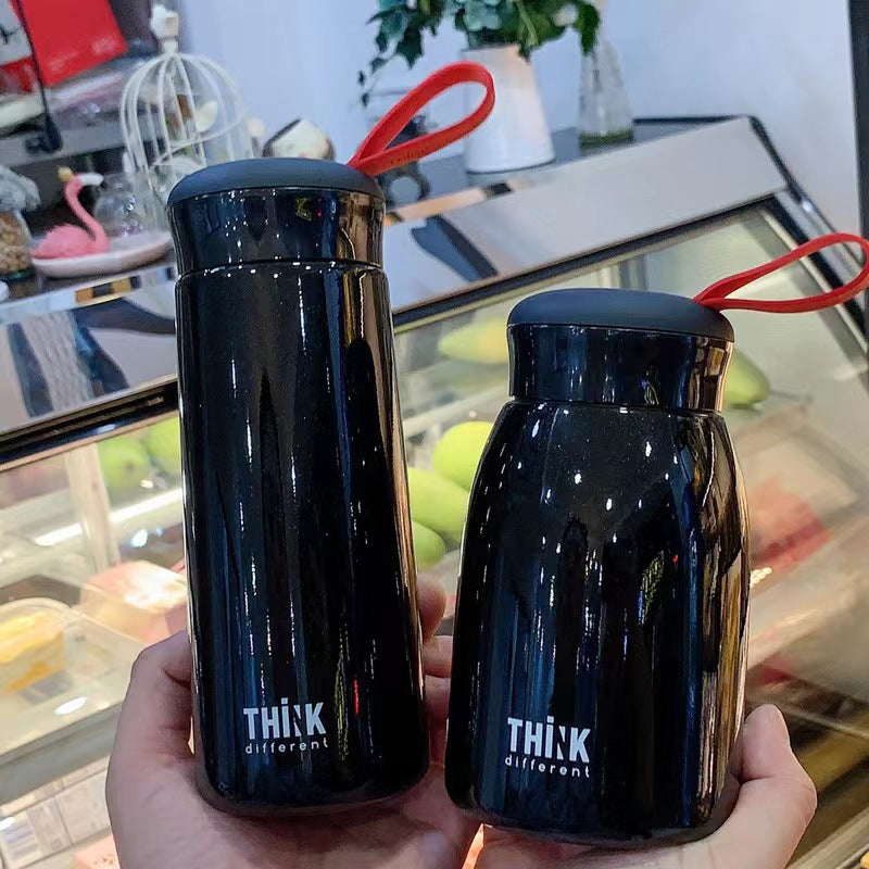 New Haile Vacuum Cup Portable Mini Small Creative Simple Water Cup Couple Stainless Steel Big Belly Portable Cup