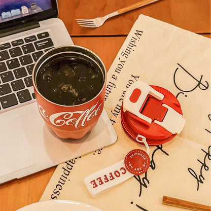 New Internet Celebrant Pumpkin Cup 304 Stainless Steel American Coffee Cup Car Simple Portable Lanyard Women's Thermos Cup