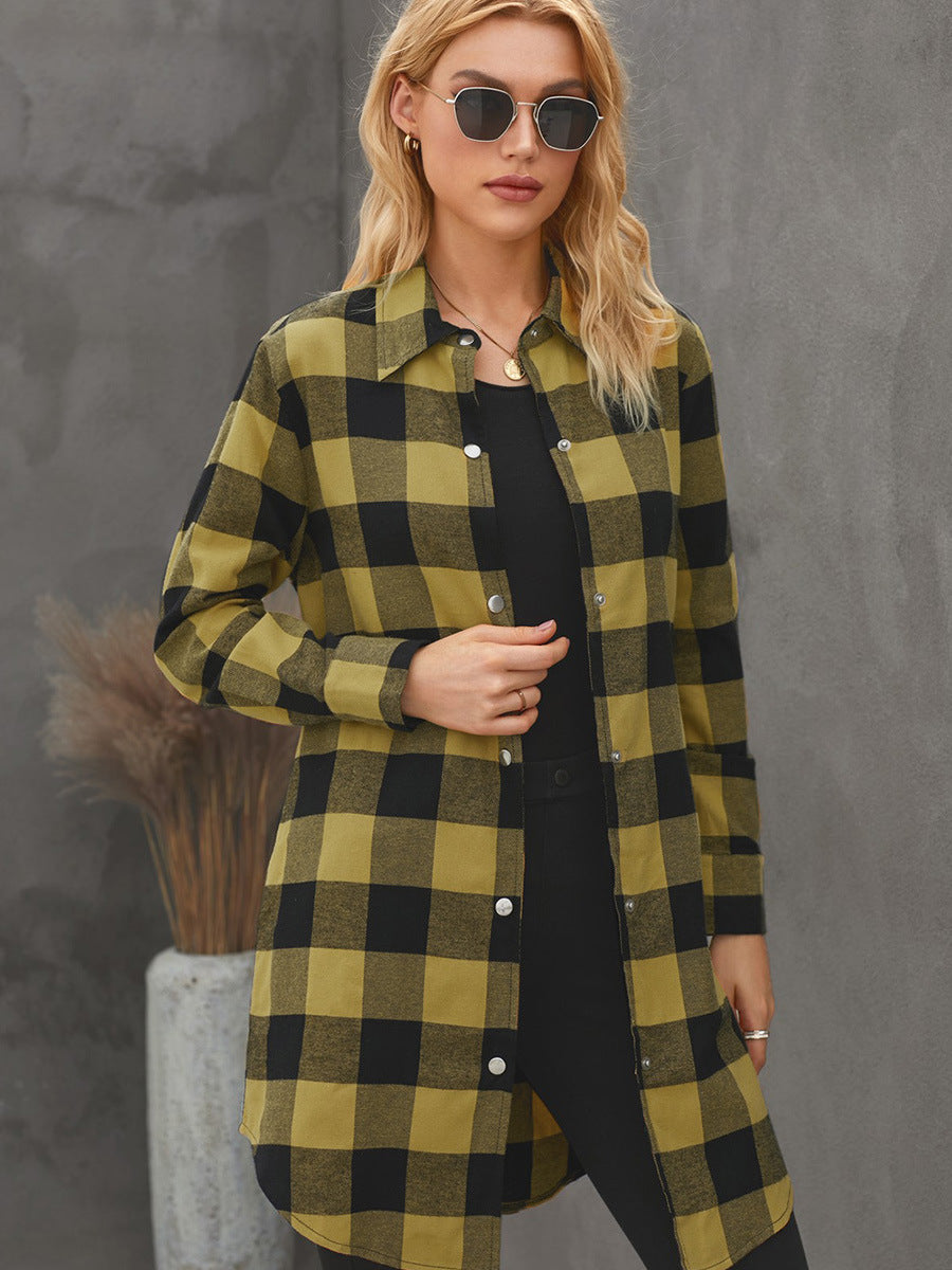 Plaid Shirt Women Long-sleeved Autumn And Winter 