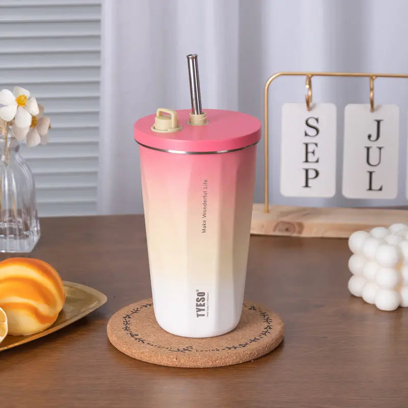 Insulated Travel Tumbler with Lid Hot & Cold Reusable Cup