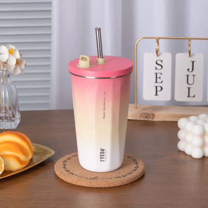 Insulated Travel Tumbler with Lid Hot & Cold Reusable Cup