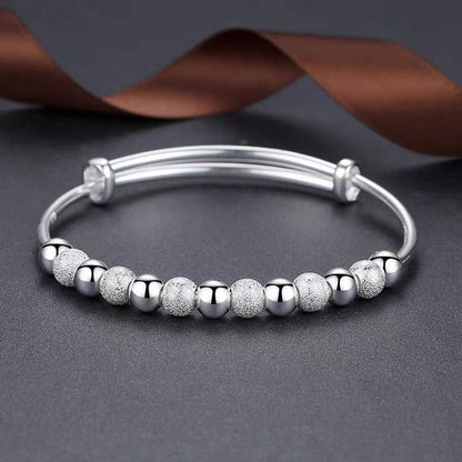 New Valentine's Day Gift Lucky Beads Bracelet Copper Plated Silver Lucky Beads Bracelet Women's Exquisite Ball Hand Jewelry
