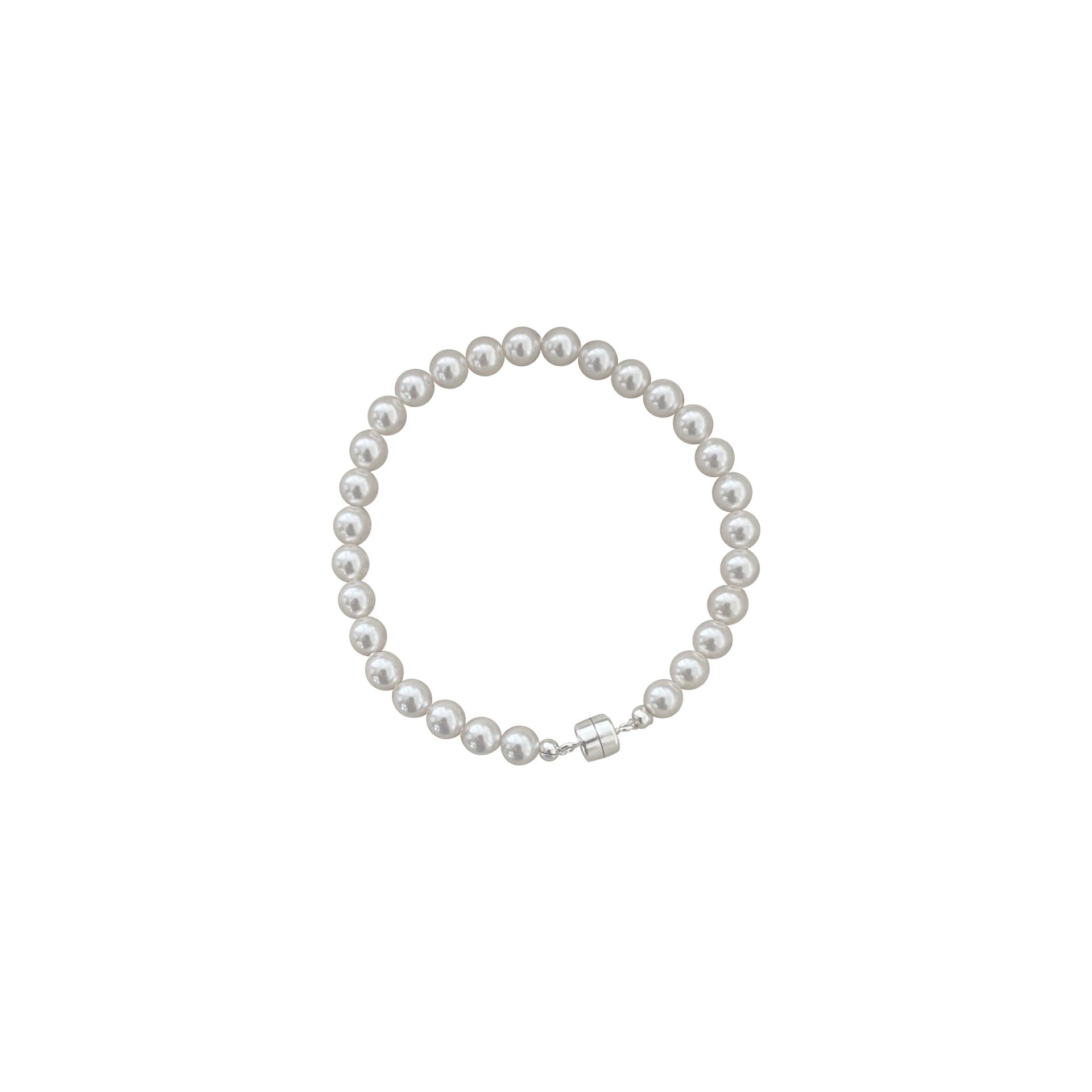 S925 Sterling Silver Shijia Pearl Bracelet Women's French Retro Light Luxury Elegant High-end Niche Design All-match Bracelet