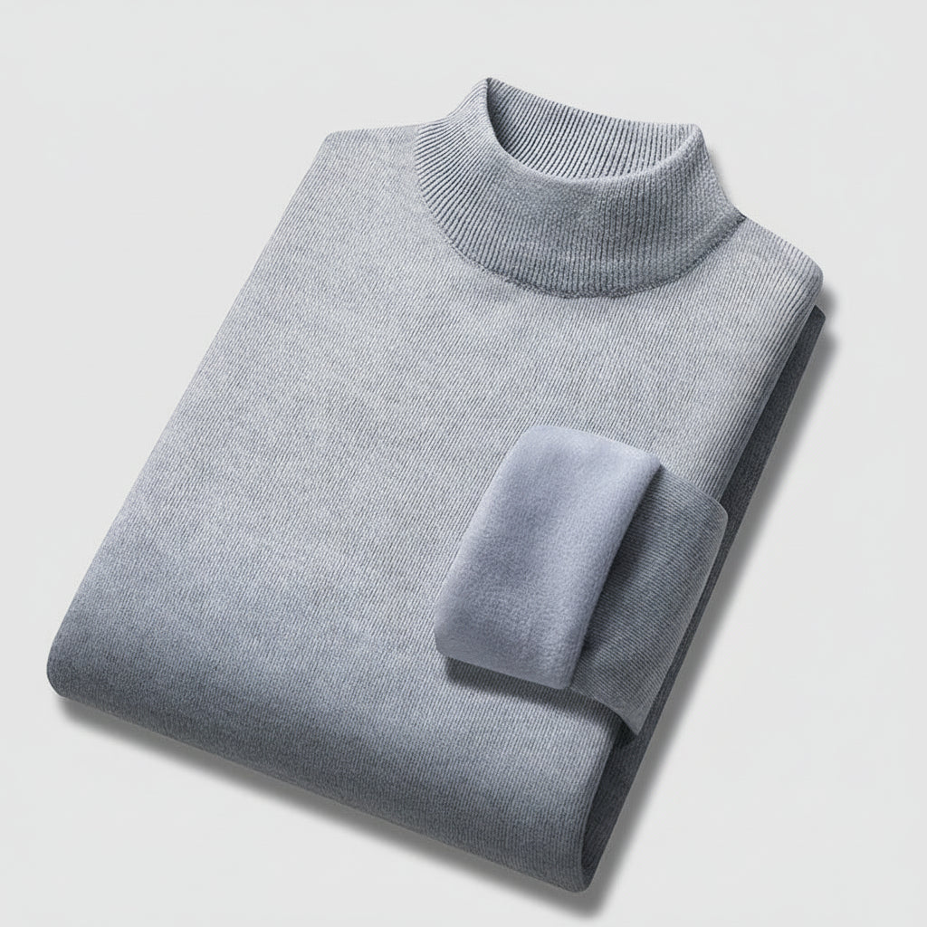 New Turtleneck Sweater Men's Loose Autumn And Winter Fleece-lined Thickened Sweater Korean Style Trendy Men's Undershirt