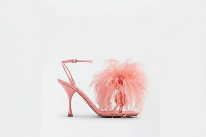 Kandee Feathered Heels