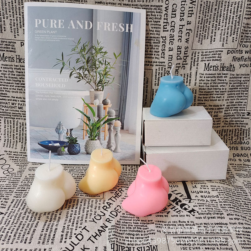 Korean Same Style Woman Big Butt Buttocks Aromatherapy Candle Art Modeling Shooting Props Decoration Decorative Candles