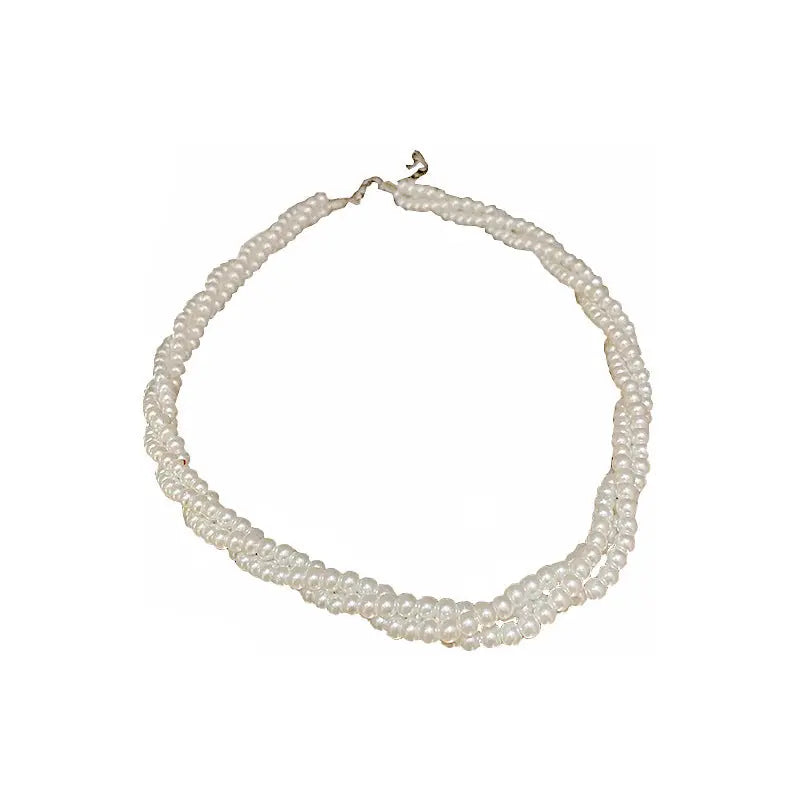 Retro Multi-layer Winding Imitation Pearl Necklace European And American Ins Elegant Simple Choker Fashion Niche Clavicle Chain Women