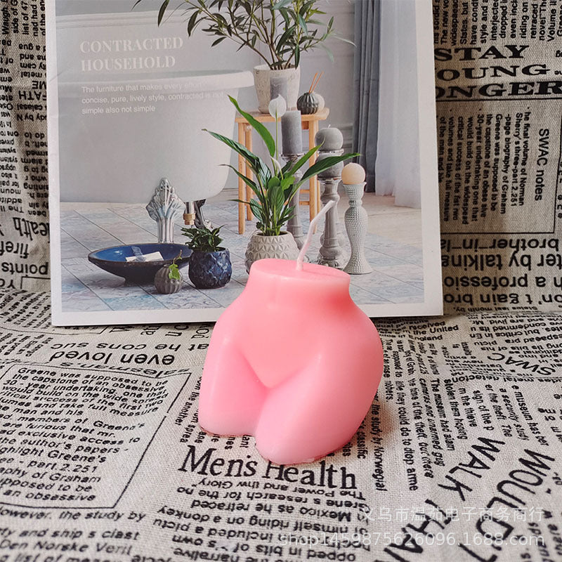 Korean Same Style Woman Big Butt Buttocks Aromatherapy Candle Art Modeling Shooting Props Decoration Decorative Candles