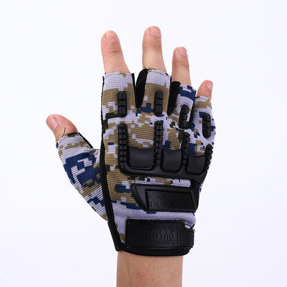 Tactical Gloves Half-finger Male Amazon Weightlifting Training Camping Men And Women Breathable Outdoor Sports Anti-collision Wear-resistant Gloves