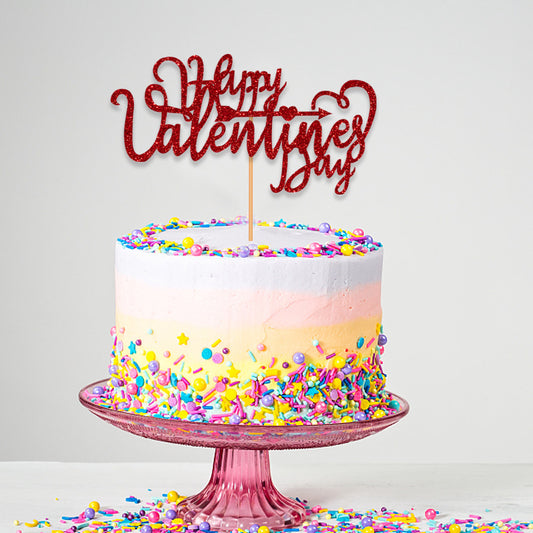 Valentine's Day Happy Valentine's Day Cake Card Insertion Valentine's Day Birthday Cake Decoration