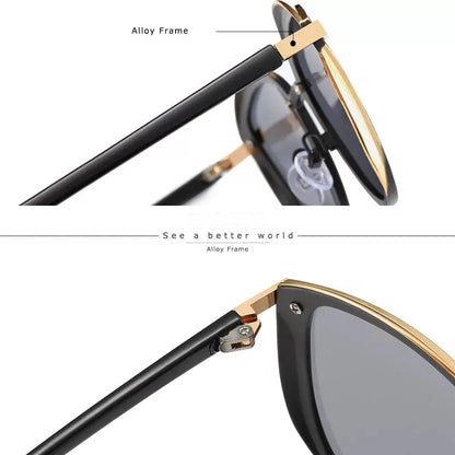 Polarized Women Sunglasses Ladies Round Sun Glasses