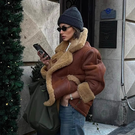 Women&#039;s Explosions Thickened Autumn And Winter Lamb Wool Warm Comfortable Casual Jacket