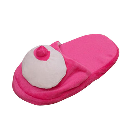 Fashion Creative Funny Shape Cotton Slippers Sexy Fun Plush Flat Slippers