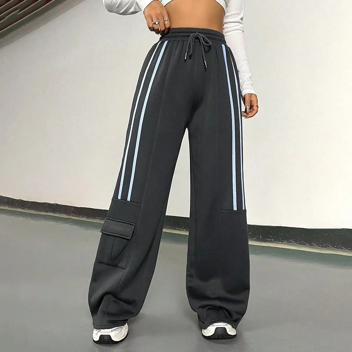 72727# Design Overalls Women's American Retro Casual Sports Sweatpants