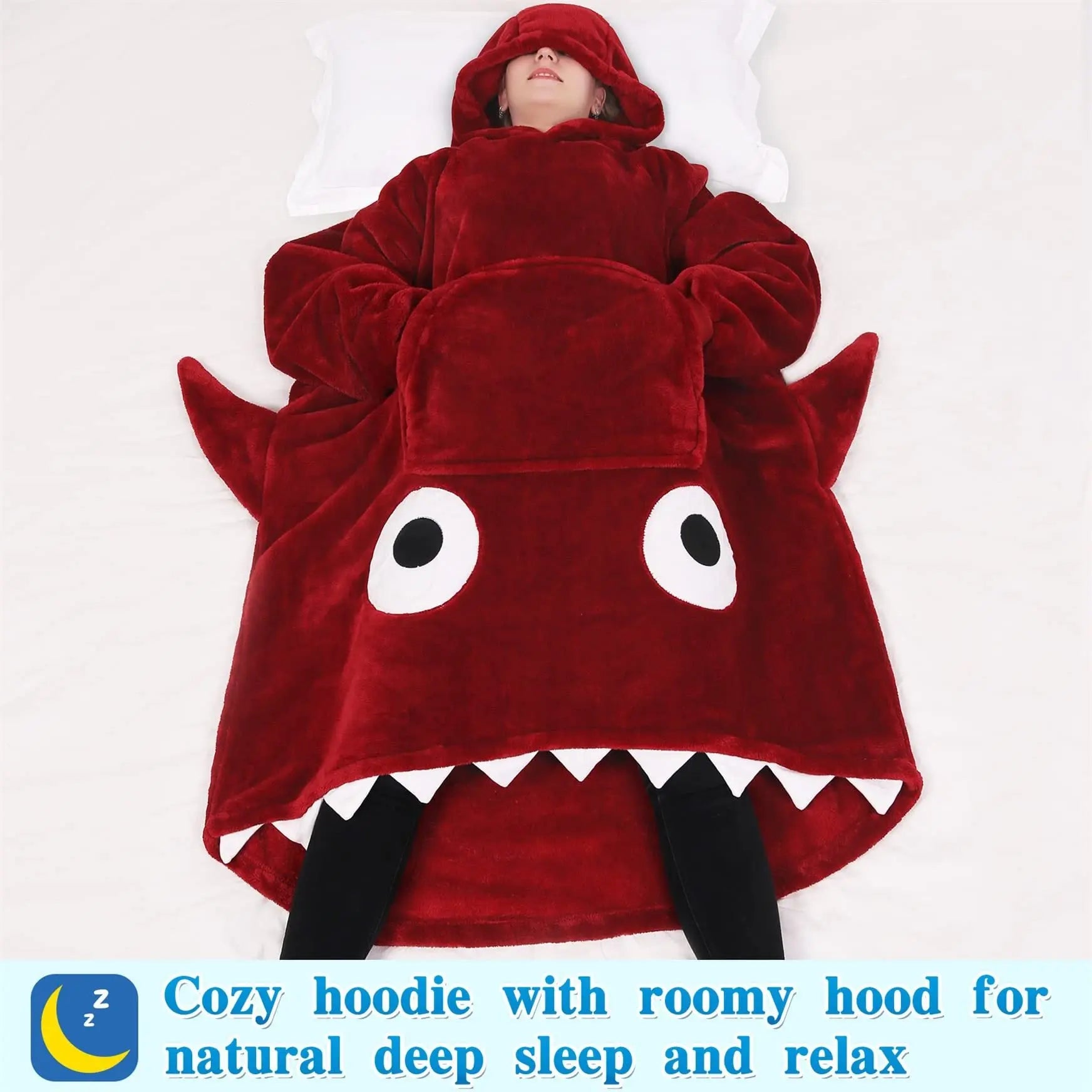 Shark Hoodie Blanket  Warm Home Animal Pajamas