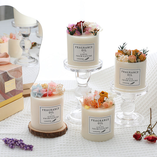 Aromatherapy Candle Gift Box Immortal Flower Aromatherapy Candle Flower Series Hand Gift Aromatherapy Candle Smokeless Soybean Wax