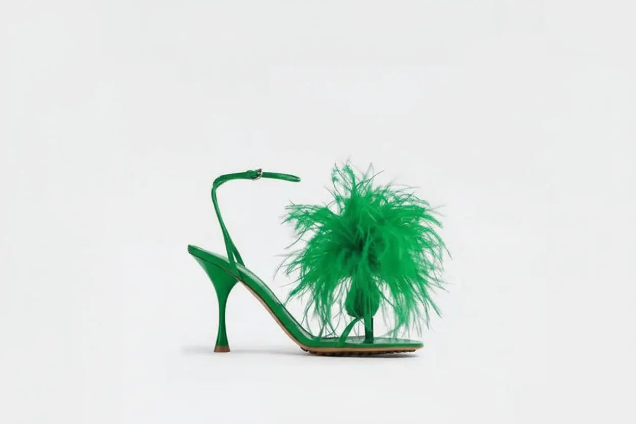Kandee Feathered Heels