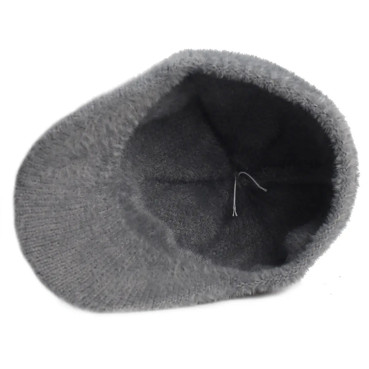 Korean Style Autumn And Winter Knitted Peaked Cap Warm All-match Thick Wool Hat Plush Solid Color Sweet Cool Casual Baseball Cap