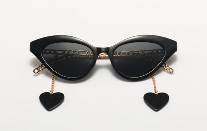 GG0978 Cross-border Cat Eye Narrow Modern Retro Rope Decoration Sunglasses Trend Street Shooting Model Catwalk Sunglasses