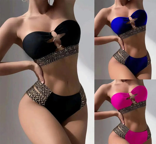 Irregular Split Swimsuit