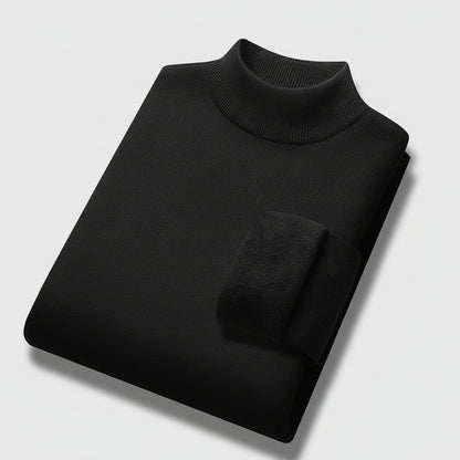 New Turtleneck Sweater Men's Loose Autumn And Winter Fleece-lined Thickened Sweater Korean Style Trendy Men's Undershirt