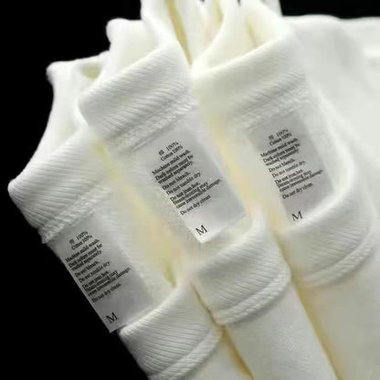 Autumn Men's Pure Cotton Terry Sweater Loose Pullover Fashionable All-match Long Sleeve Top Round Neck Solid Color Coat Men's