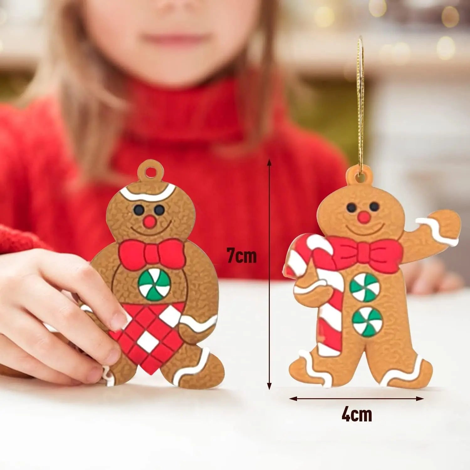 Cross-border Hot Sale Classic Christmas Gingerbread Man Pendant Christmas Decorations Ornaments Christmas Tree Hanging Ornaments In Stock Wholesale