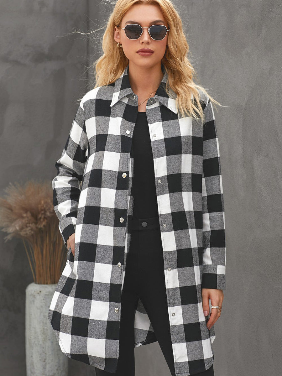 Plaid Shirt Women Long-sleeved Autumn And Winter 