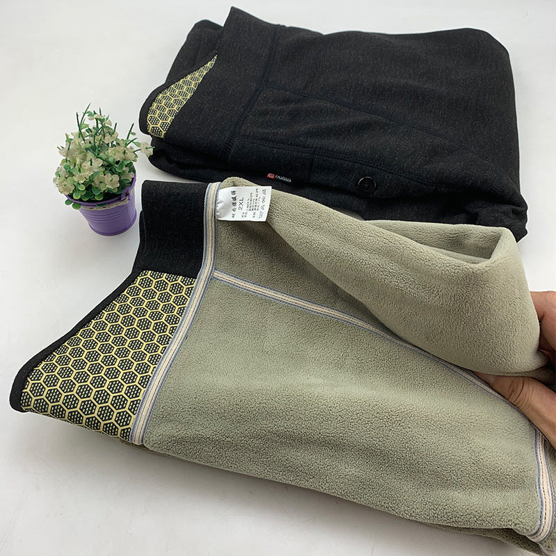 500 Grams Of Men&#039;s Graphene Boiling Pants Color Ram Pants Alpaca Wool Padded Cotton Pants Knee Pads Waist Crotch