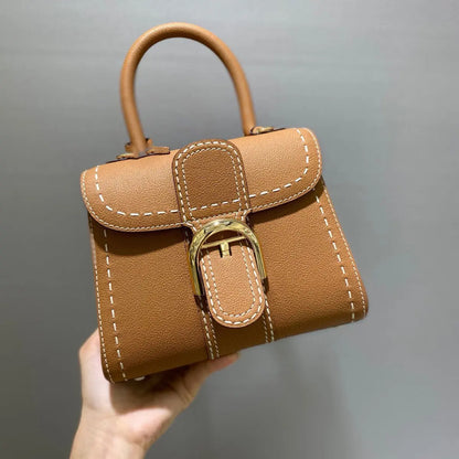 Belgian New Fashionable Genuine Leather Women's Bag First Layer Cowhide Versatile High-End Commuter Handbag