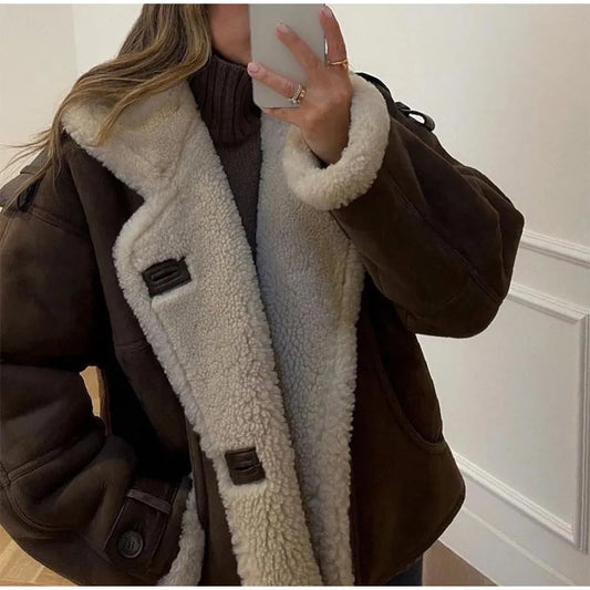Women&#039;s Explosions Thickened Autumn And Winter Lamb Wool Warm Comfortable Casual Jacket