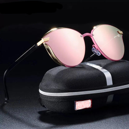 Polarized Women Sunglasses Ladies Round Sun Glasses