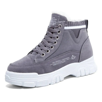 Women's Fleece-Lined Chunky High-Top Trainers