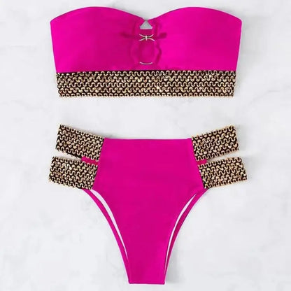Irregular Split Swimsuit
