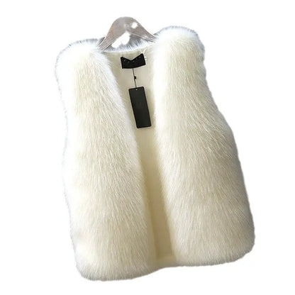 Women's Fluffy Faux-Fur-Look Longline Gilet