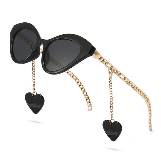 GG0978 Cross-border Cat Eye Narrow Modern Retro Rope Decoration Sunglasses Trend Street Shooting Model Catwalk Sunglasses