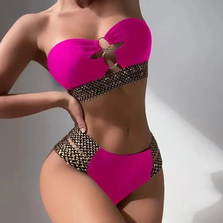 Irregular Split Swimsuit