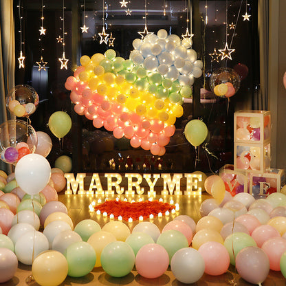 Tanabata Valentine's Day Marryme Letter Lamp Indoor Proposal Decorative Props Set Spot Wholesale