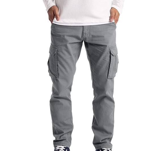 Spring And Summer Men's Casual Pants Men's Youth Overalls Multi-pocket Straight Trousers Men's Tide