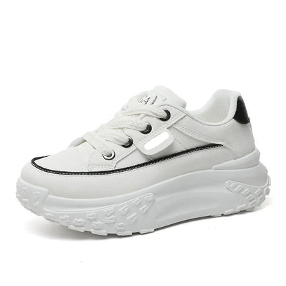 HY906 New Simple Women's Shoes 2023 Autumn Korean Style Breathable Heightened Platform Sports Casual Shoes Board Shoes For Students