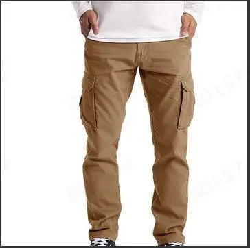 Spring And Summer Men's Casual Pants Men's Youth Overalls Multi-pocket Straight Trousers Men's Tide