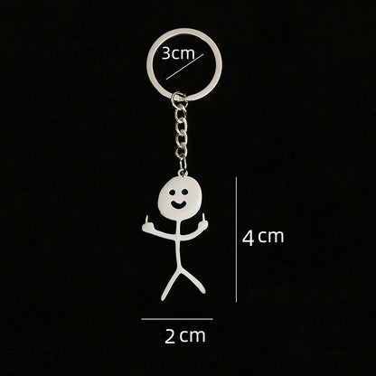 Couple Keychain Couple's Pair Of Advanced Ins Personality Cute Funny Student Girlfriends Schoolbag Pendant Fashion