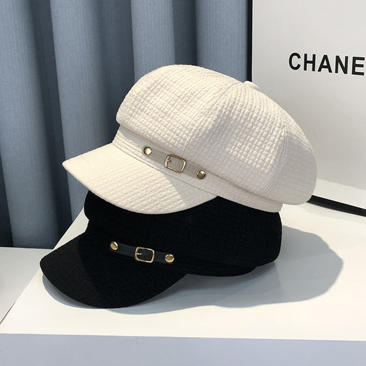 Chapéu boina estilo britânico feminino