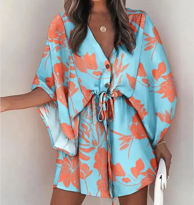 Printed Shirt Dress