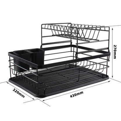 Wrought Iron Tableware Storage Dish Rack Multifunctional Kitchen Racks Large Capacity Drain Dish Rack