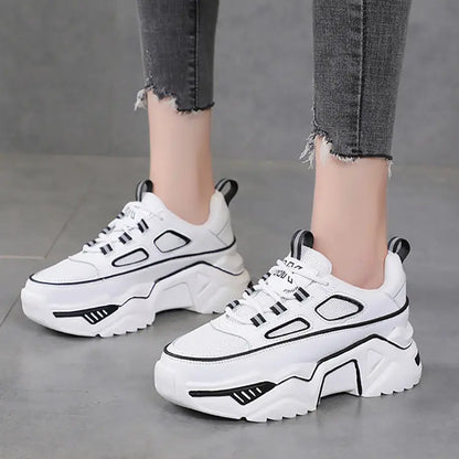 Dad Shoes Women's 2022 Spring And Summer New Korean Version Of The Small White Shoes Sponge Cake Thick Bottom Mesh Breathable Casual Style Sports Shoes