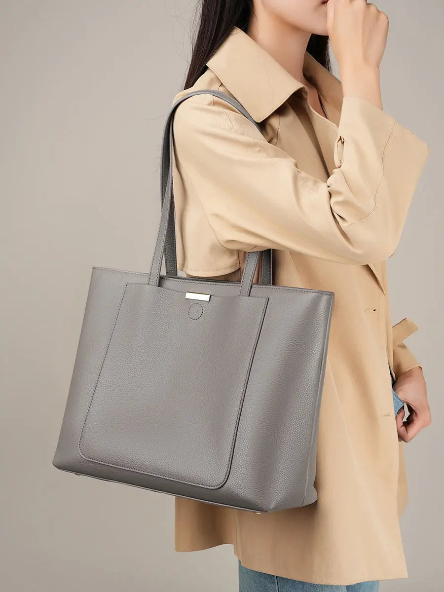 Women's Top-Grain Cowhide Leather Large Tote Bag