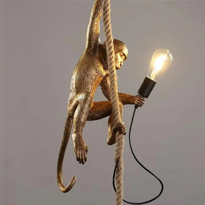 Resin Monkey Chandelier Industrial Wind Lamp Decorative Lamp