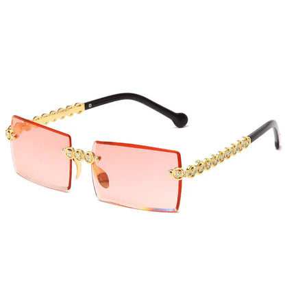 Spot Diamond Fashion Cut Edge Women's Sunglasses Street Shot Box Trend Sunglasses
