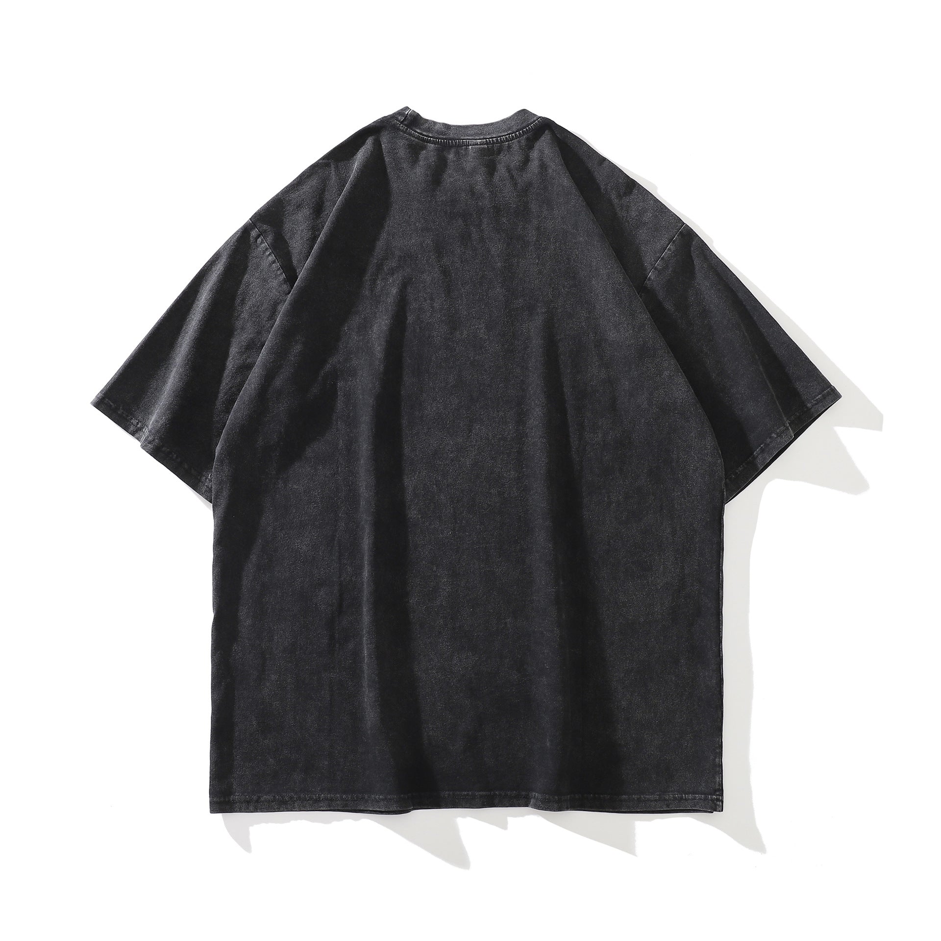 Short Sleeve American Retro High Street Heavy Vintage Washed Old Loose National Fashion Brand Couple Half Sleeve T-shirt